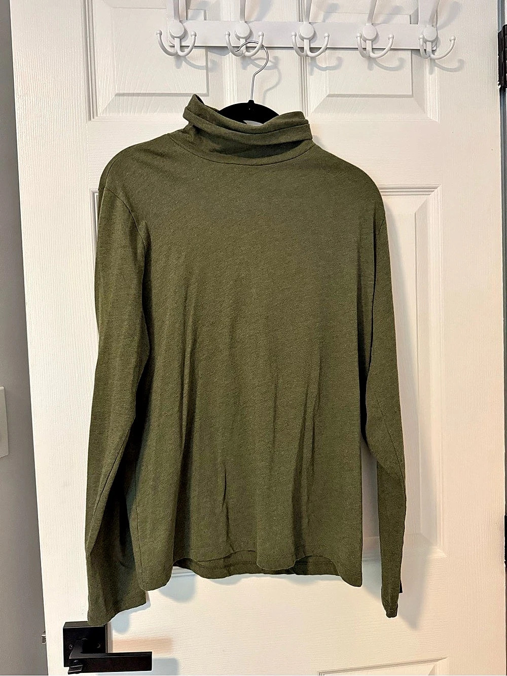 Jcrew Tissue Turtleneck in Olive Green